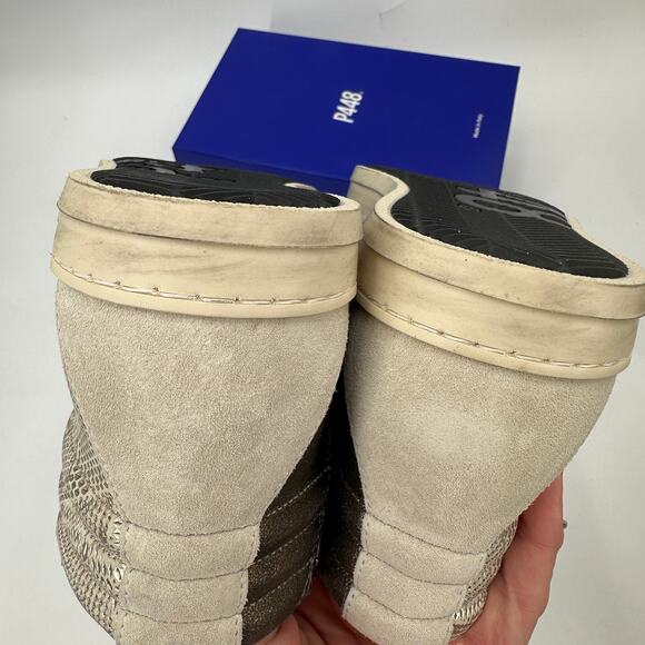P448 New in Box Skate Prisma Sneaker High Top Gold Metallic // 36 - Picture 12 of 16